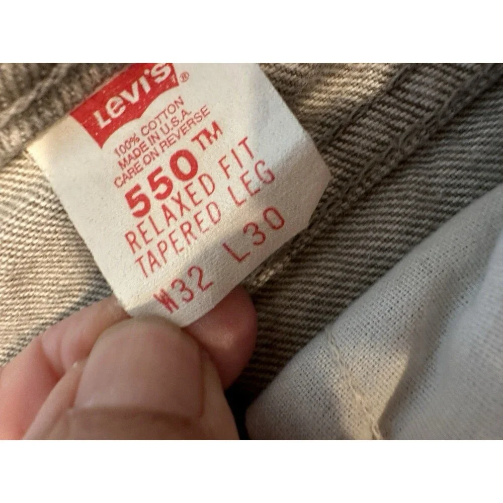 Levi's 550 Relaxed Fit Tapered Leg Jeans Men's Sz 32 Vintage 90s Orange Tab “pic